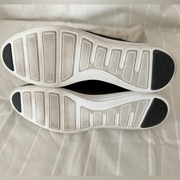 Cole Haan Black Leather Lace-Up Loafers - Picture 3 of 6